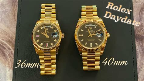 36mm rolex vs 40mm